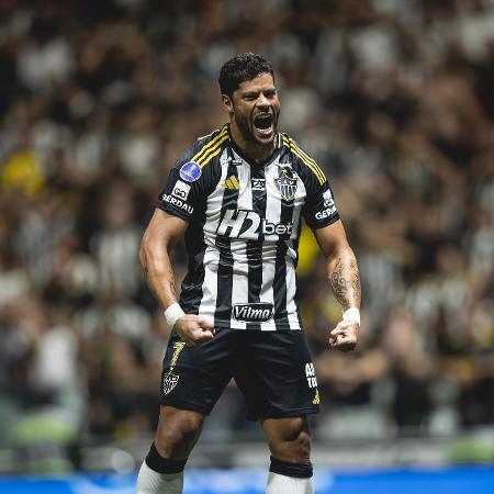Hulk comemora gol do Atlético-MG contra o Del Valle